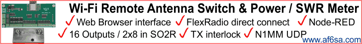 Wifi Antenna Switch, Wifi Rotor Controllers and more from AF6SA
