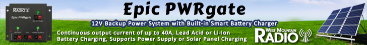 Epic PWRgate 12v backup power system with smart battery charger West Mountain Radio